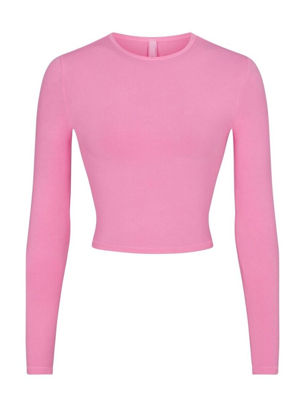 Skims New Vintage Long Sleeve Cropped Shirt - Bubblegum